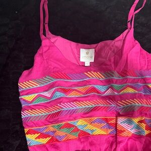 J. Marie Pink Embroidered Dress